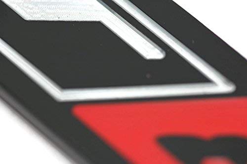 SRT-8 Logo License Plate Frame Black Powder Coated Metal Hand Painted Engraved (Certified Refurbished)