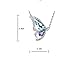 Superbaby Butterfly Breaking Cocoon Necklace MADE WITH SWAROVSKI ELEMENTS Aquamarin + Gift Box