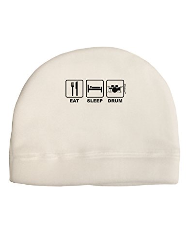TooLoud Eat Sleep Drum Design Adult Fleece Beanie Cap Hat