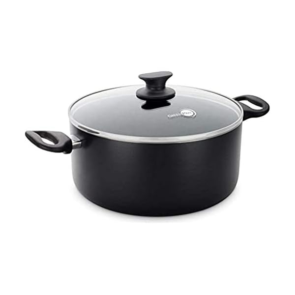GreenPan-Casserole-Non-Stick-Toxin-Free-Ceramic-Casserole-Induction-Oven-Safe-Cookware-24-cm-Black GreenPan Cambridge Healthy Ceramic Non-Stick 24cm/4.9 Litre Stock Pot with Lid, PFAS-Free, Induction, Dishwasher Safe…