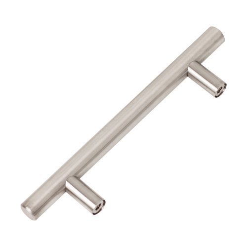 Flexzion 10 Pack Kitchen Cabinet Handles Silver Drawer Pulls 18 inch, 11.3 inch Hole Center, Stainless Steel T Bar with Satin Brushed Nickel, Hardware for Kitchen Cupboard Door Bathroom Furniture