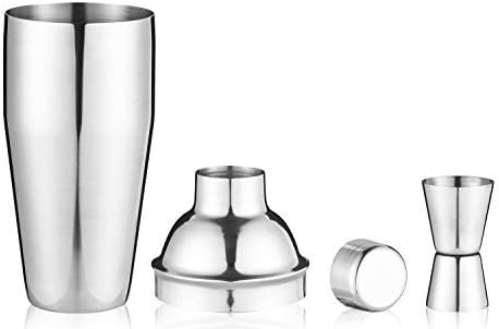 Blue Knob 24-Ounce Cocktail Shaker Bar Set with Built-in Strainer