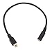 Wpeng Mini USB Male to 3.5mm Jack Female Audio Cable Cord for Active Clip Mic Microphone Adapter Length 34cm/1ft Black