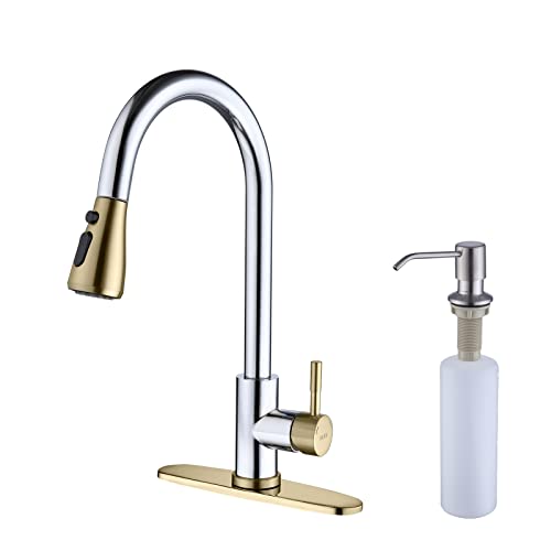Keer Gold & Polished Chrome Single Handle