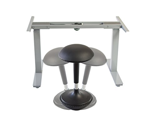 Rise Up Electric Adjustable Height & Width Standing Desk Frame. Ergonomic Sit to Stand Office Desk with 2 Motors. Programmable Memory Height Settings