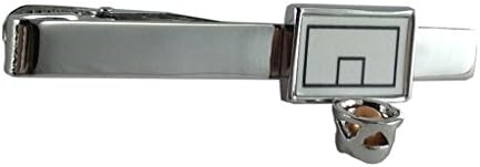 Mens Tie Bar Clip Basketball Backboard Hoop Emblem Fashion Jewelry