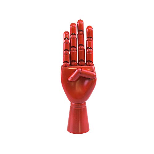 HSOMiD Flexible Wooden Hand Model Moveable Wooden Artists Manikin Hand Figure 10 Inches Right Hand Model for Sketching Drawing Painting Home Office Desk Decoration (10 Inch Right Hand) - Thumbnail 5