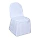 BalsaCircle 50 pcs White Polyester Banquet Chair Covers for Party Wedding Linens Decorations Dining Ceremony Reception Supplies