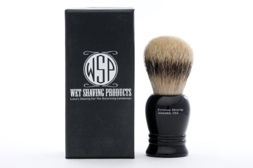Silvertip Badger Shaving Brush High Density WSP "Prince" (Black) - Thumbnail 2