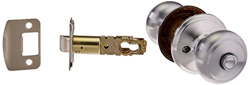 Schlage F40AND626 Andover Door Knob Bed & Bath Privacy Lock, Satin Chrome