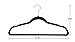 Finnhomy Heavy Duty 50 Pack Clothes Hangers with 10 Multiple Use Finger Clips, Dark Black