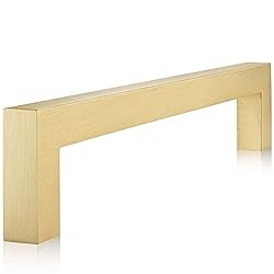 QogriSun 5-Pack Solid Brass Cabinet Handles, Gold