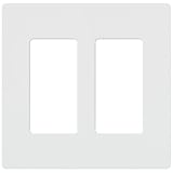 Lutron CW-2-WH 2-Gang Claro Wall Plate, White