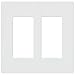 Lutron CW-2-WH 2-Gang Claro Wall Plate, White