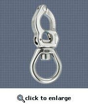 Stainless Steel Large Swivel Eye Trigger Snap Shackle - Size: 4" or Small