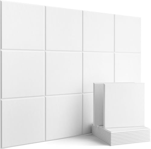18 Folhas, PainéIs Absorção de Som, Painel Acustico, PainéIs de Espuma Autoadesivos à Prova de Som, Espuma Acustica, Isolamento Acustico, Placa Acustica