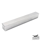 Madison Supply, Heavy Duty, Strong, 75lb, 4 Inch Long Neodymium Magnet Bar 4 X 1/2 X 1/2 Grade 45