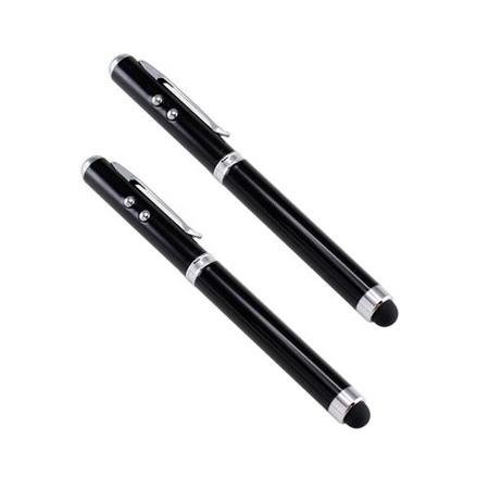 Stylus Pen [2 Pcs], Multi-Function Universal Touch Screen Stylus + Ballpoint Pen + LED Flashlight For Smartphone/Tablets iPad iPhone Samsung etc + 2 Extra Battery