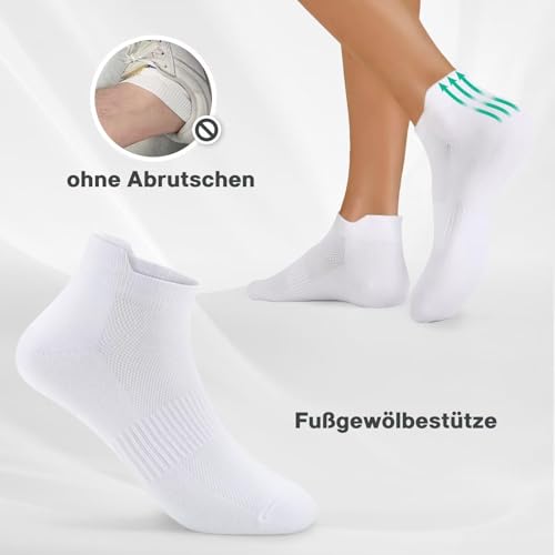 YouShow Cotton Trainer Socks 10 Pairs, Ankle Socks for Men and Women Sports Socks Non Slip Running Socks Anti Blister
