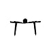 Renovator's Supply Cabinet Hinge Black Iron H Flush 3 Inch Set of 2