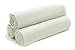 Tadpoles Organics Set of 3 Flannel Receiving Blankets, White
