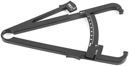 HOBFUUK Body Fat Caliper Mass Measuring Body Skinfold Health Care Tools Round Black black