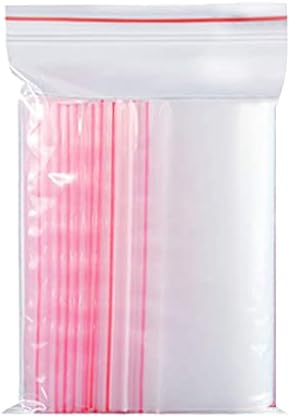 ARTHOM 100pcs Small Plastic Resealable Zipper Bags, Clear Poly