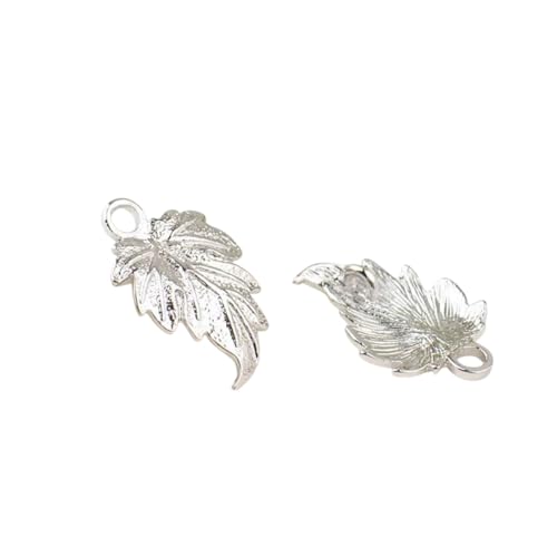 BINGJETSTERI 12X19Mm 24K Gold Color Plated Brass Leaf Leaves For Diy Jewelry Accessories