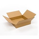 Pratt PRA0118 Recycled Corrugated Cardboard Single Wall Standard Flat Box with C Flute, 20" Length x 20" Width x 4" Height, (Pack of 10) (Misc.)