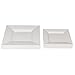 Alpha & Sigma Premium 40 Pack White Square Plastic Plates - Includes 20 Dinner Plates and 20 Salad Plates