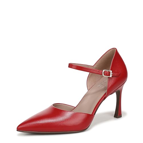 Naturalizer Women's Amber Pump Crimson Red Leather 10 M