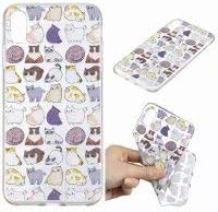 YYhin Phone Case Cover for Apple iPhone XS Max(6.5") -Transparent Clear with Pattern Ultra Slim Case,Shockproof Soft Gel TPU Silicone Back Cover(CH07-Mini cat)