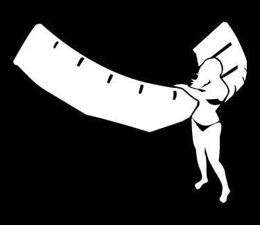 Vinyl Sticker of Kiteboarding Woman