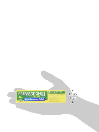 Preparation H Hemorrhoid Symptom Treatment Cream, Multi-Symptom Pain Relief with Aloe, Tube (0.9 Ounce, 1 Tube per Box), (Pack of 3)