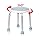 XMTECH 360°Drehbarer Duschhocker Duschstuhl Badestuhl 45-57cm