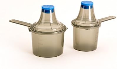 Scoopie 4 Count Portable Scoop Funnel x2 60cc/90cc Protein/Baby Formula Pack, Natural White - #1 On The Go Powder Dispenser For Water Bottles and Shaker Bottles