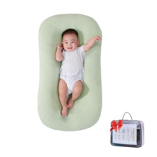Loevin Baby Lounger & Baby Play Mat, Baby Lounger for Newborn & Infant Floor Cushion, Diaper Changing Pads for Boys & Girls 0-12 Months-Green