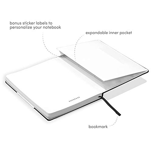 PAPERAGE Lined Journal Notebooks, 10 Pack, (Black), 160 Pages, Medium 5