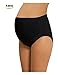 NBB Lingerie 4-Pack Women’s Adjustable 100% Cotton Maternity Underwear HighCut Brief (Large, 4 Pack - Black)