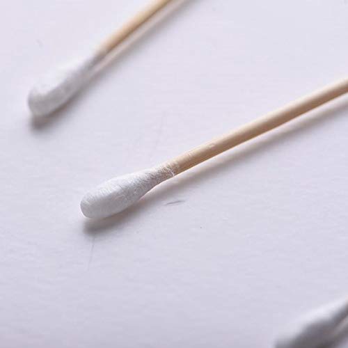 PandaHome, 200 ct Cotton Swabs, Double Tipped Cotton Connect with 2.9" woonden handle for Cleaning Eyes, Ear, Keyboard, Fingernail, Bathtub and Gun (1 box 200 ct)