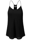 J.TOMSON Women's Sleeveless Layered Chiffon Cami Tank Blouse Top
