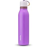 Owala FreeSip Twist Insulated Stainless Steel Water Bottle with Straw for Sports and Travel, BPA-Free, 24-oz, Purple/Purple (California Grapevine)