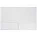 JAM PAPER Laminated Two Pocket Glossy School Folders - Letter Size - High Gloss White - Bulk 25/Pack
