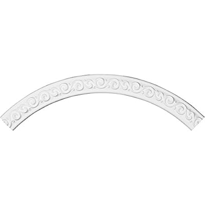 Ekena Millwork CR46JA 45 1/2 inch OD x 39 3/8 inch Id x 3 1/8 inch W x 1/2 inch P Jamie Ceiling Ring (1/4 of Complete Circle), White