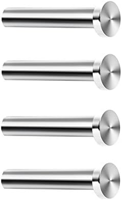 NELXULAS Brushed Stainless Steel Single Bath Towel Hooks, coat hook, Robe hanger Heavy Duty Wall Mount Hook,for Bedroom,Living room, Bathroom, Fitting room and Office (4" , 4 PCS)