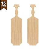 Battife Sorority Paddle 15 Inch Greek Fraternity Paddle Unfinished Wooden Pine - 100% Solid Wood Paddle [2Pack]