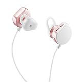 Rose Gold Wireless Headphones, Half In-Ear Comfortable Fit, Apple Style Bluetooth Headset with Microphone, Stereo Earbuds Noise Canceling for iPhone 7 7plus 6 6s Plus, Galaxy Cell Phones