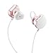 Rose Gold Wireless Headphones, Half in-Ear Comfortable Fit, Apple Style Bluetooth Headset with Microphone, Stereo Earbuds Noise Canceling for iPhone 7 7plus 6 6s Plus, Galaxy Cell Phones