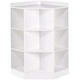 RiverRidge 02-144 6-Cubby, 3-Shelf Kids Corner Cabinet, White