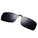 Pro Acme Polarized Clip-on Flip Up Sunglasses For Driving Fishing Sports Traveling Fits Over Prescription Eyeglasses (Black, As Shown)